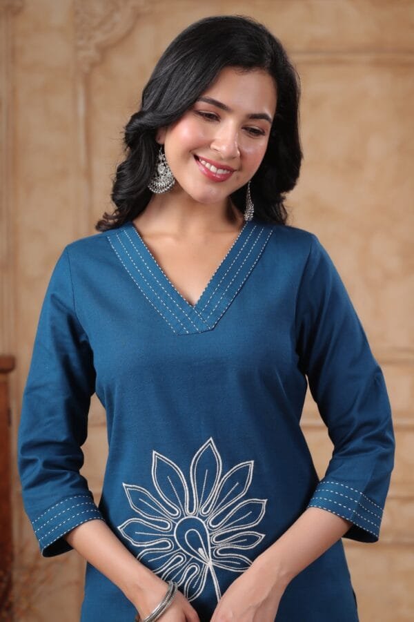 Stylish Cotton Flex 2PC Set with Embroidery