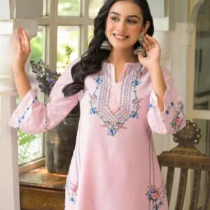 Linen Co-Ord Set with Crochet Lace