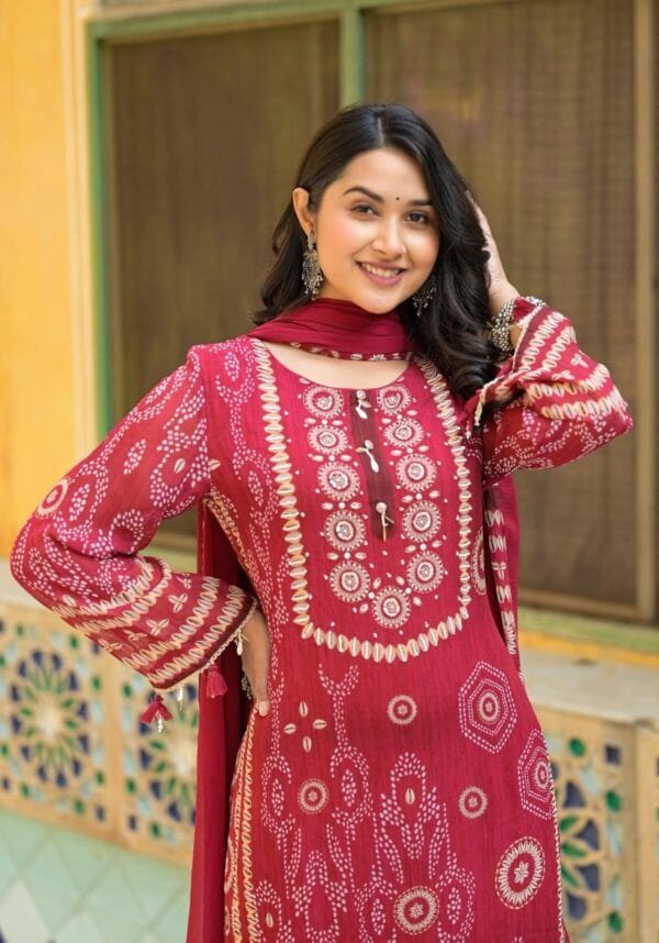 Georgette 3PC Set with Handwork and Digital Print
