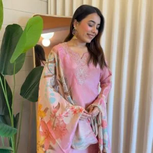 Tissue Shimmer Party Wear Suit