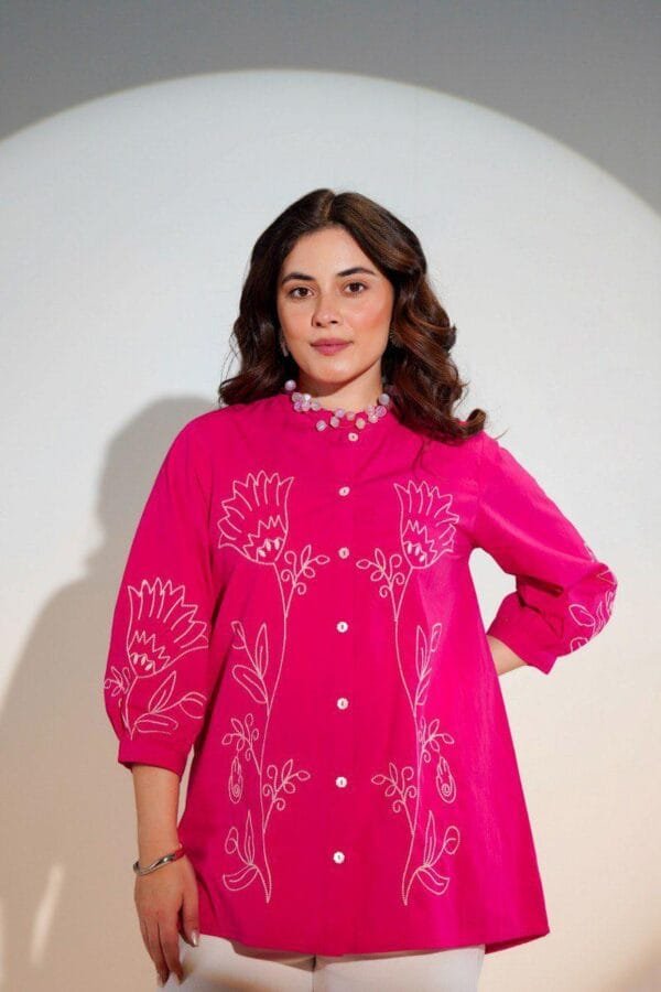Premium Cotton Embroidered Tunic Shirt