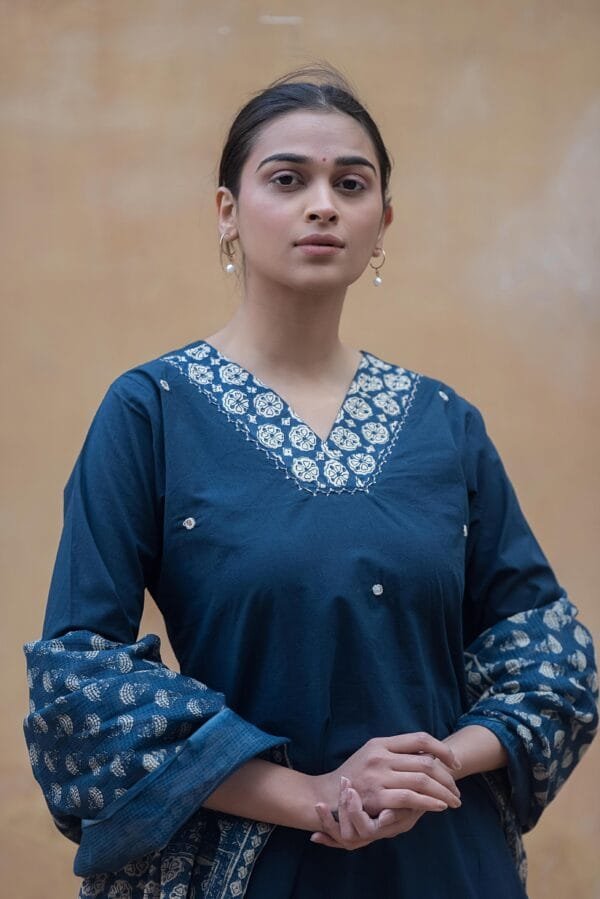 Premium Cotton 3PC Set with Front and Back Handwork