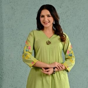 Pure Cotton Co-ord Set with A-Line Kurta