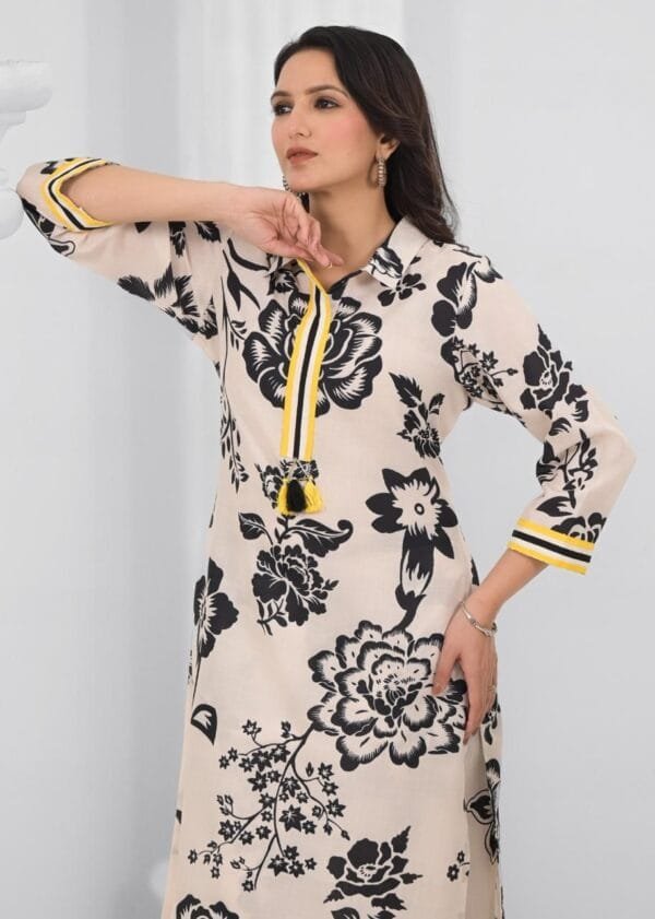 Printed Linen 2PC Set