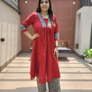A-Line 2PC Cotton Set with Coin Detailing