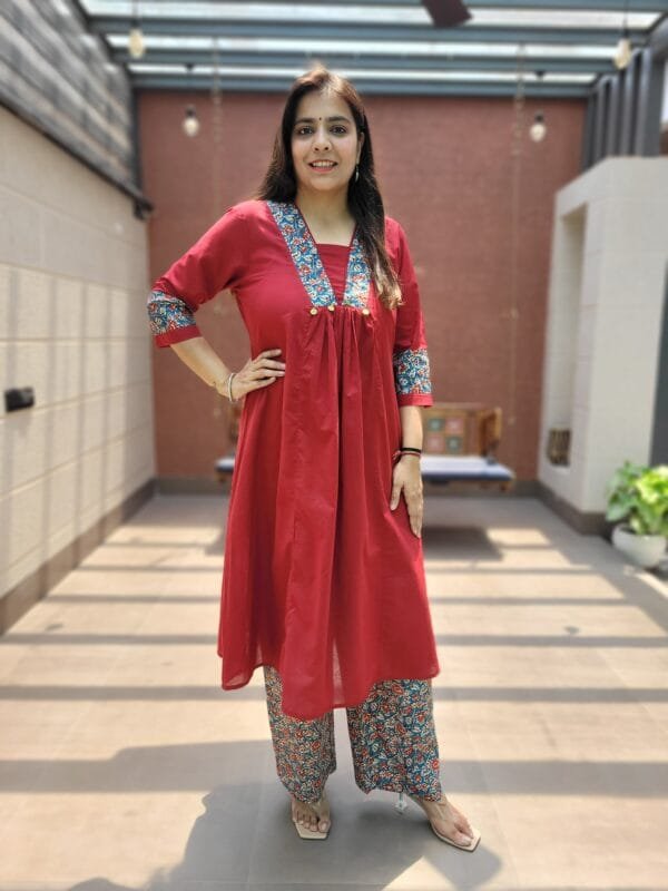 A-Line 2PC Cotton Set with Coin Detailing