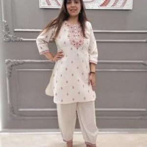 Afghani Cotton Flex Co-ord with Mirror Work