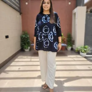 Rayon Crush Tunic with Bobbin Lacing