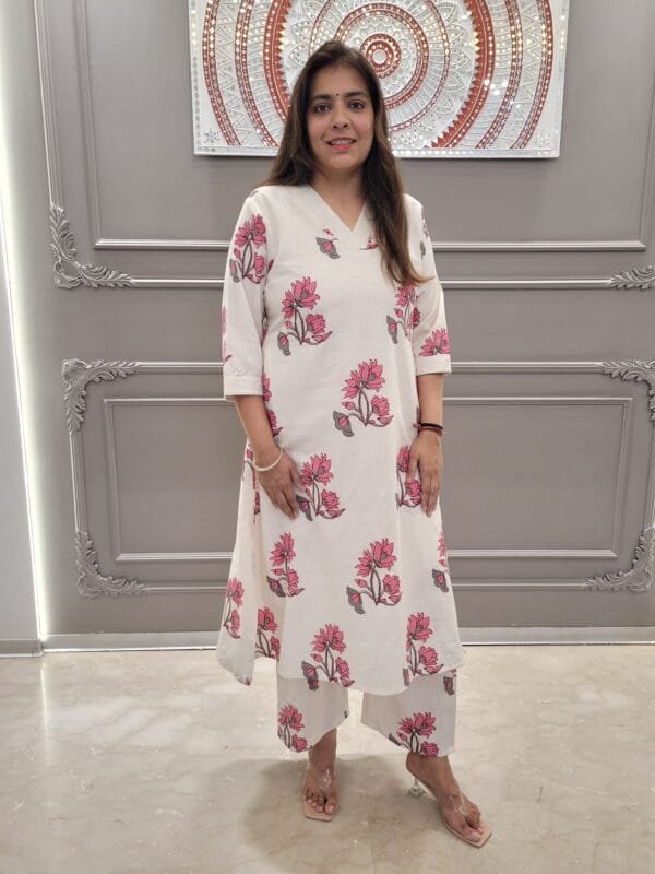A-Line Cotton Flex 2PC Set with Thread Work