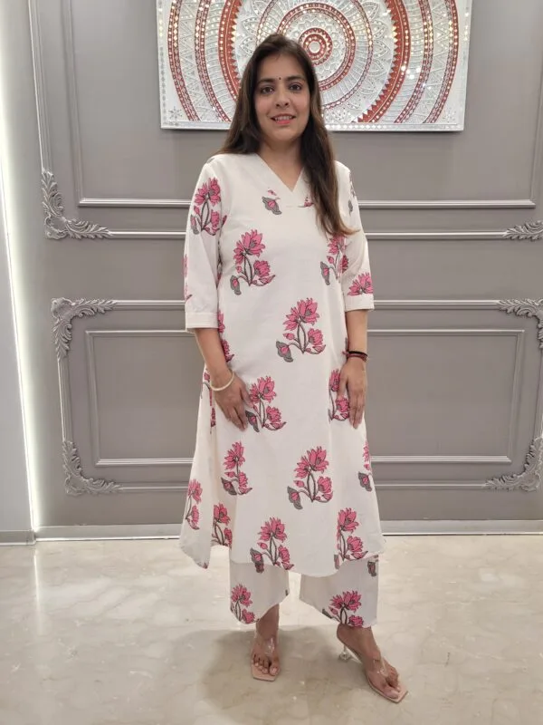 A-Line Cotton Flex 2PC Set with Thread Work