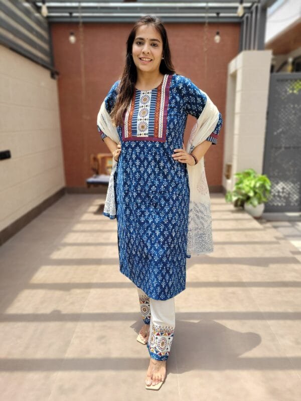 Embroidered Cotton 3PC Set