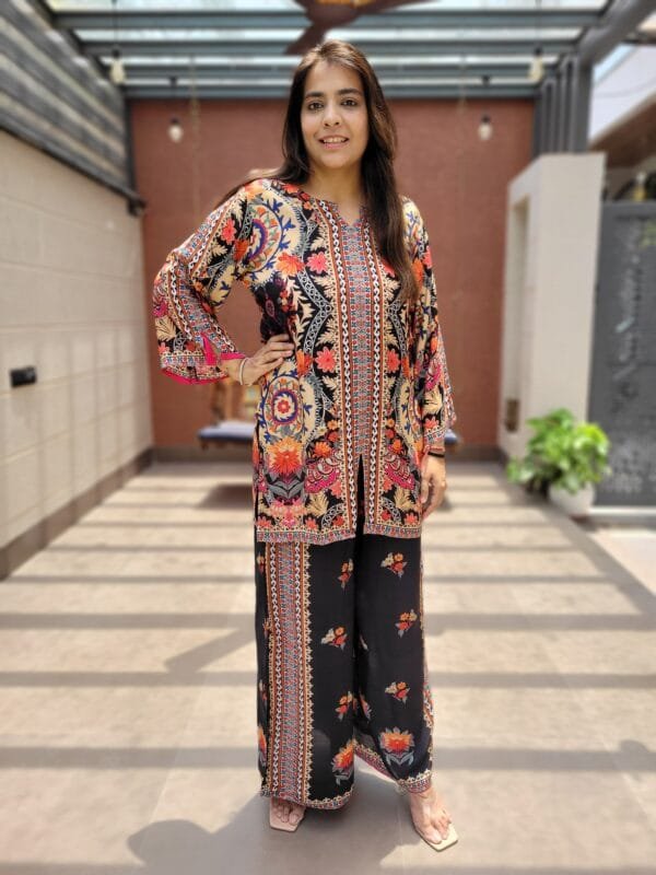 Digital Printed Muslin Co-ord Set