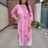V-Neck Handblock Cotton Kurta