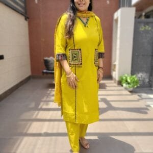 Cotton 3PC Set with Embroidered