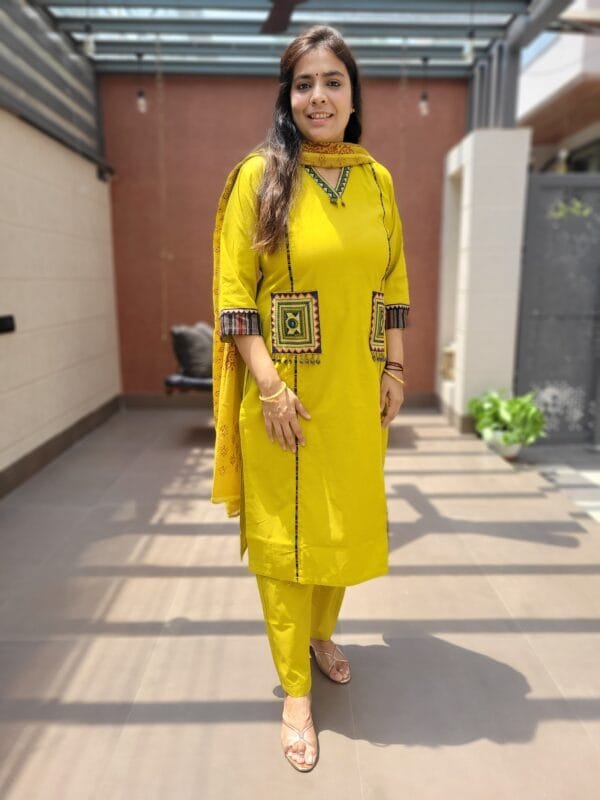 Cotton 3PC Set with Embroidered