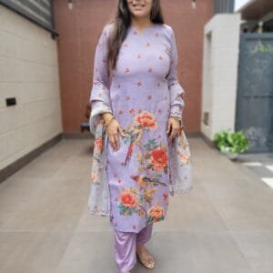 Linen 3PC Set with Hand Embroidery