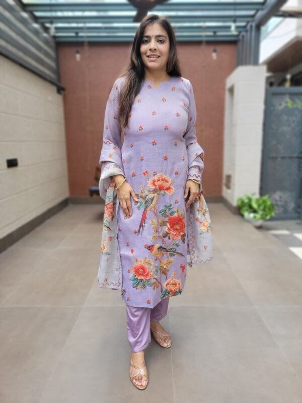 Linen 3PC Set with Hand Embroidery
