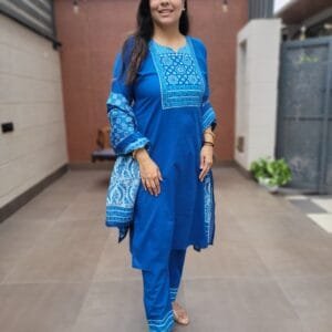 Ajrakh Print Cotton Suit Set