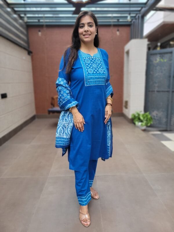 Ajrakh Print Cotton Suit Set