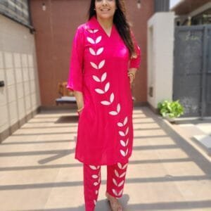 Co-ord Set with Embroidery and Lining