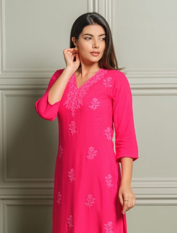 Heavy Chikankari Palazzo Set with Crochet Lace Work