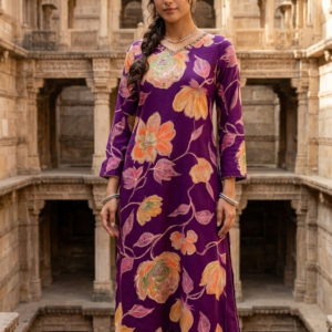 German Rayon 2PC Set with Handwork and Pockets