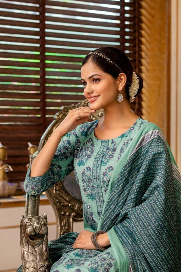 Pure Cotton 3PC Set with Mirror Work