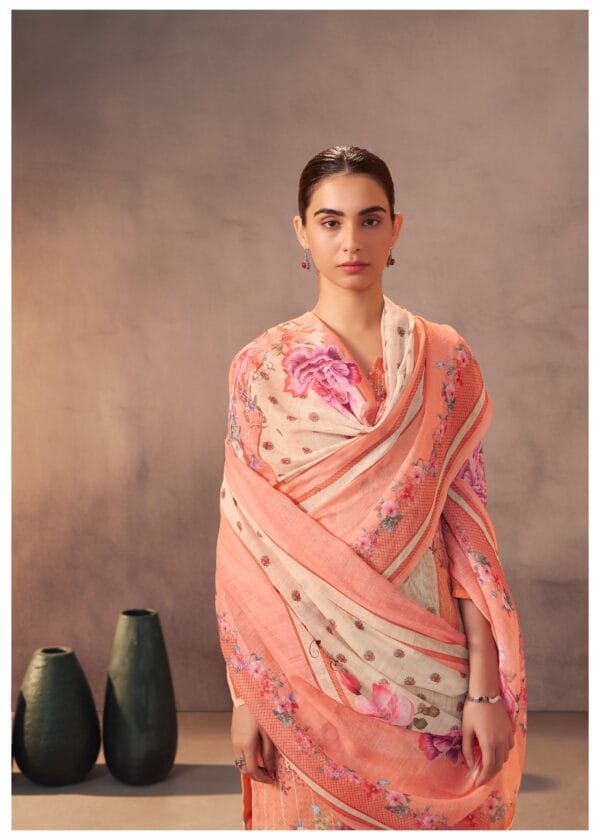 Designer Linen Kurta with Delicate Work