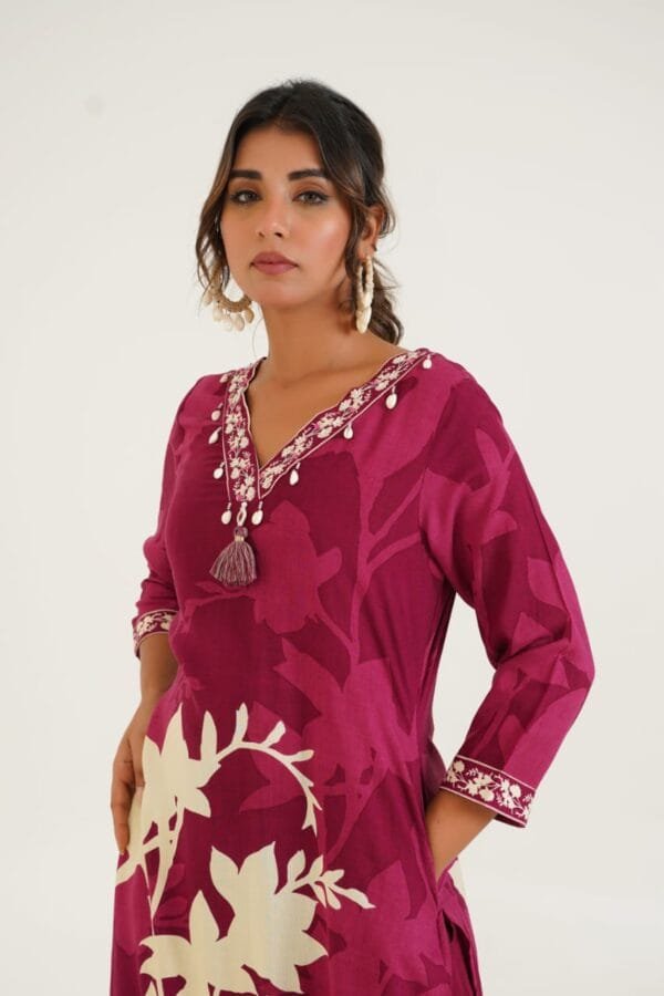 Elegant Handwork Rayon Kurta Set
