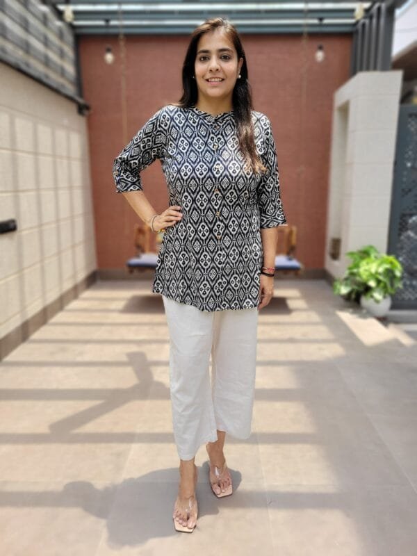 Elegant Ikkat Printed Tunic for Women