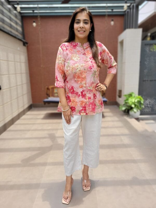 Rayon Tunic with Floral Print