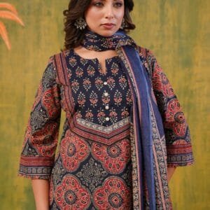 Zari Embroidered Cotton Suit Set
