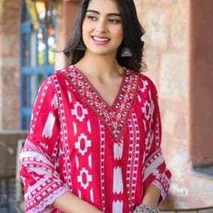 Linen 3PC Set with Short Kurta