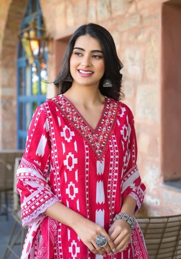 Linen 3PC Set with Short Kurta