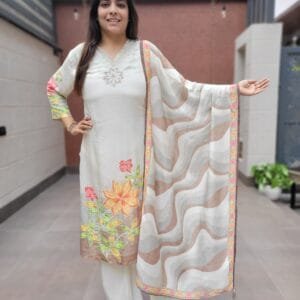 Pure Muslin Designer 3PC Set