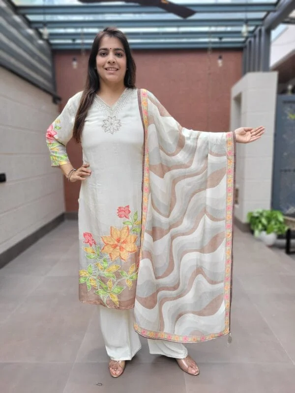 Pure Muslin Designer 3PC Set