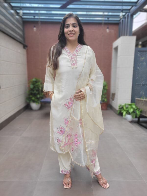 Festive 3PC suit set with embroidered dupatta