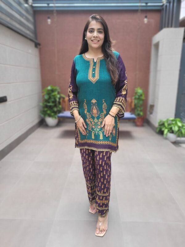 Applique Crepe 2PC Co-Ord Set