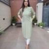 Roman Silk Kurta with Yoke