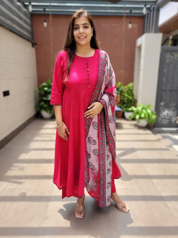 16 Kali Anarkali 3PC Cotton Set
