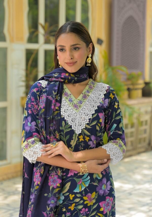 Cotton 3PC Set with Crochet Lace Detailing