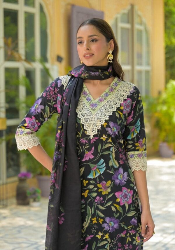 Cotton 3PC Set with Crochet Lace Detailing
