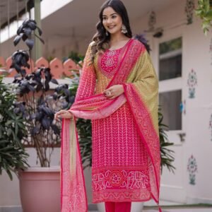 Pure Chinon Kurta Set