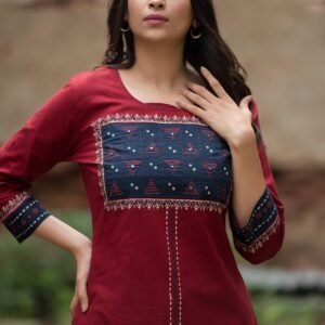 Printed cotton kurta set