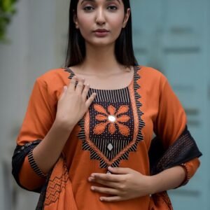 3PC Cotton Set with Handcrafted