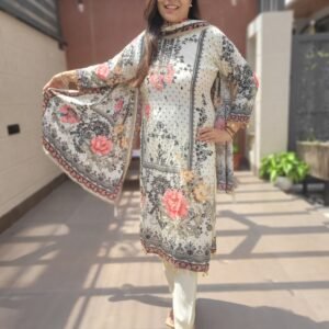 Natural Crepe 3PC Suit Set