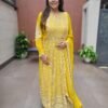 Pure Chinon Anarkali Gown Set