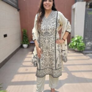 Pure Muslin 3Pc Suit Set