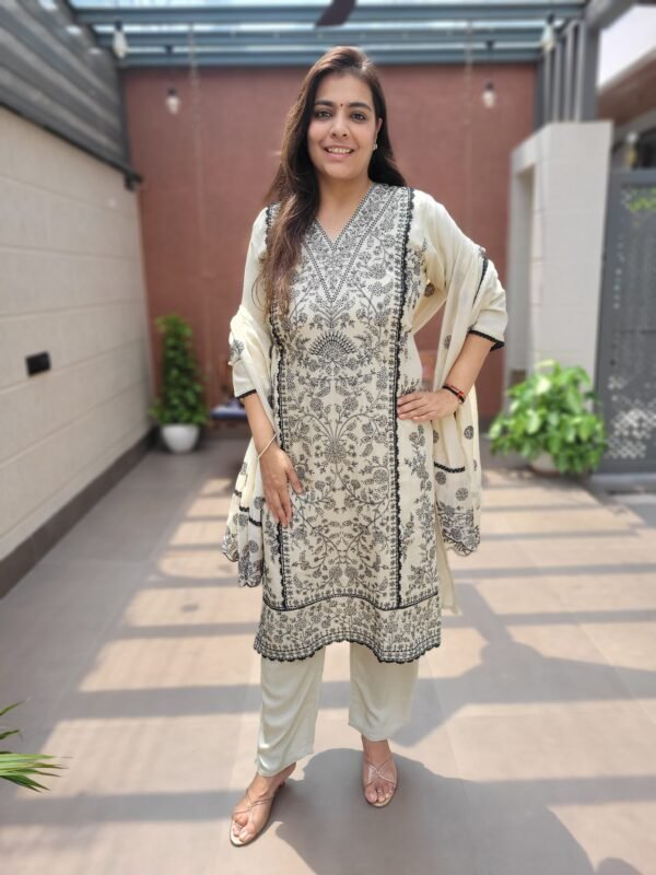 Pure Muslin 3Pc Suit Set