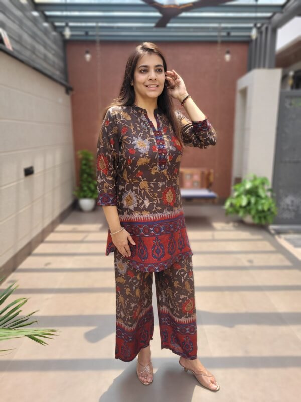 Rayon Co-Ord Set with Thread Work